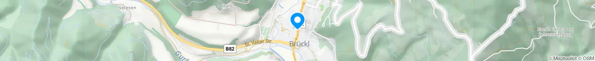 Kartendarstellung des Standorts für Apotheke Brückl in 9371 Brückl